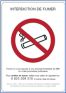 affiche défense de fumer
